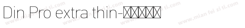 Din Pro extra thin字体转换